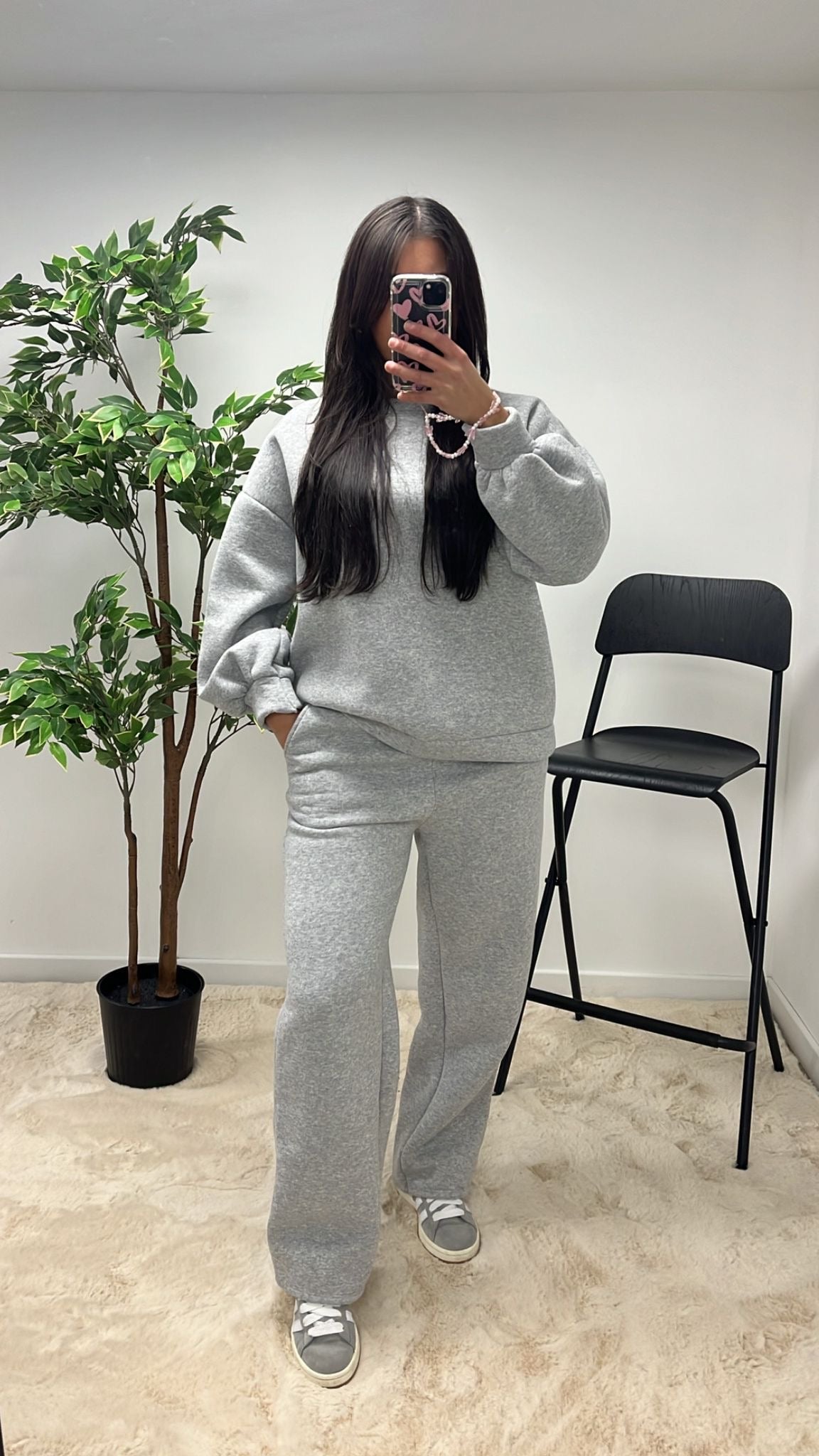 ENSEMBLE JOGGING PULL GRIS