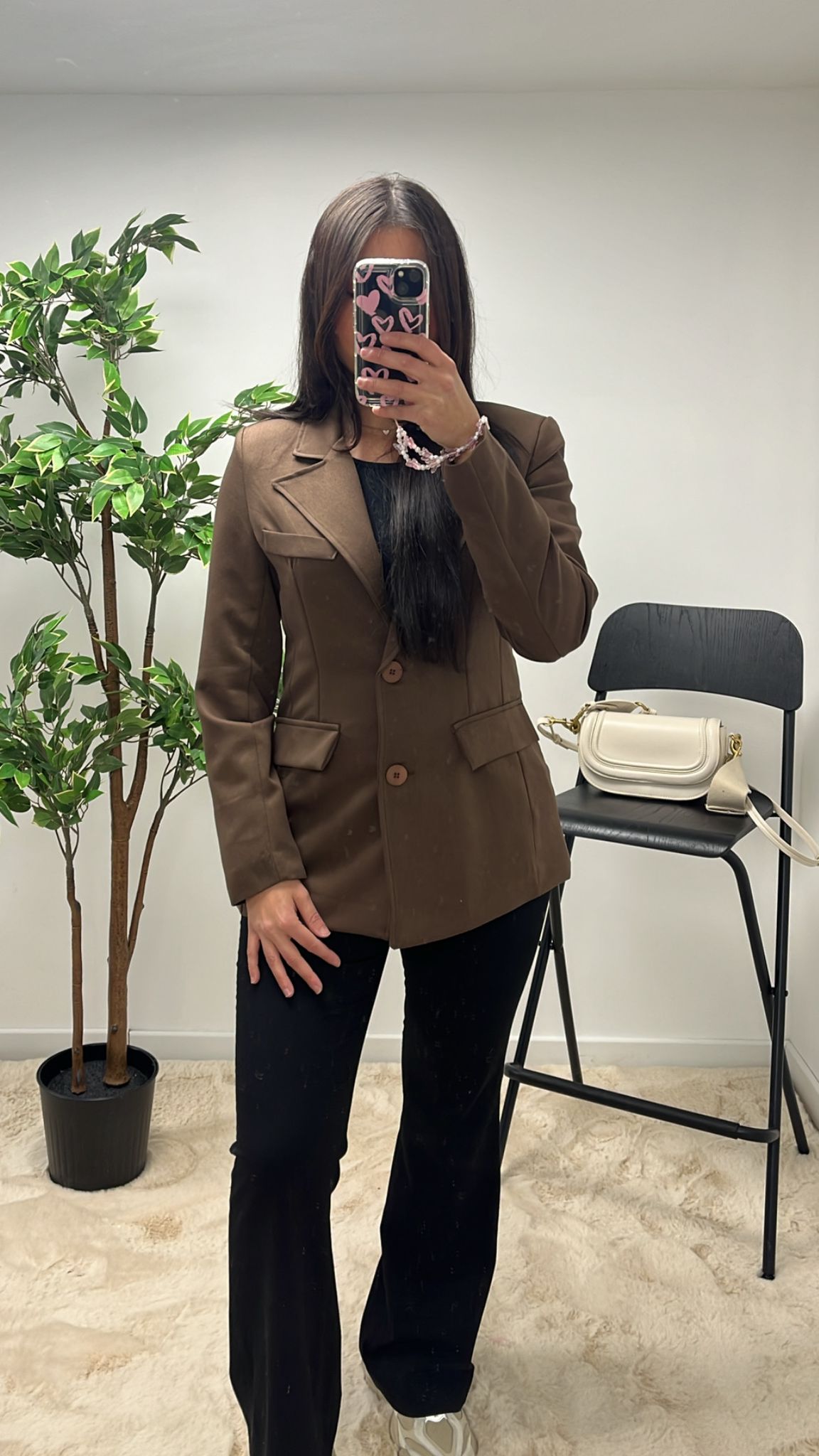 VESTE BLAZER MARRON
