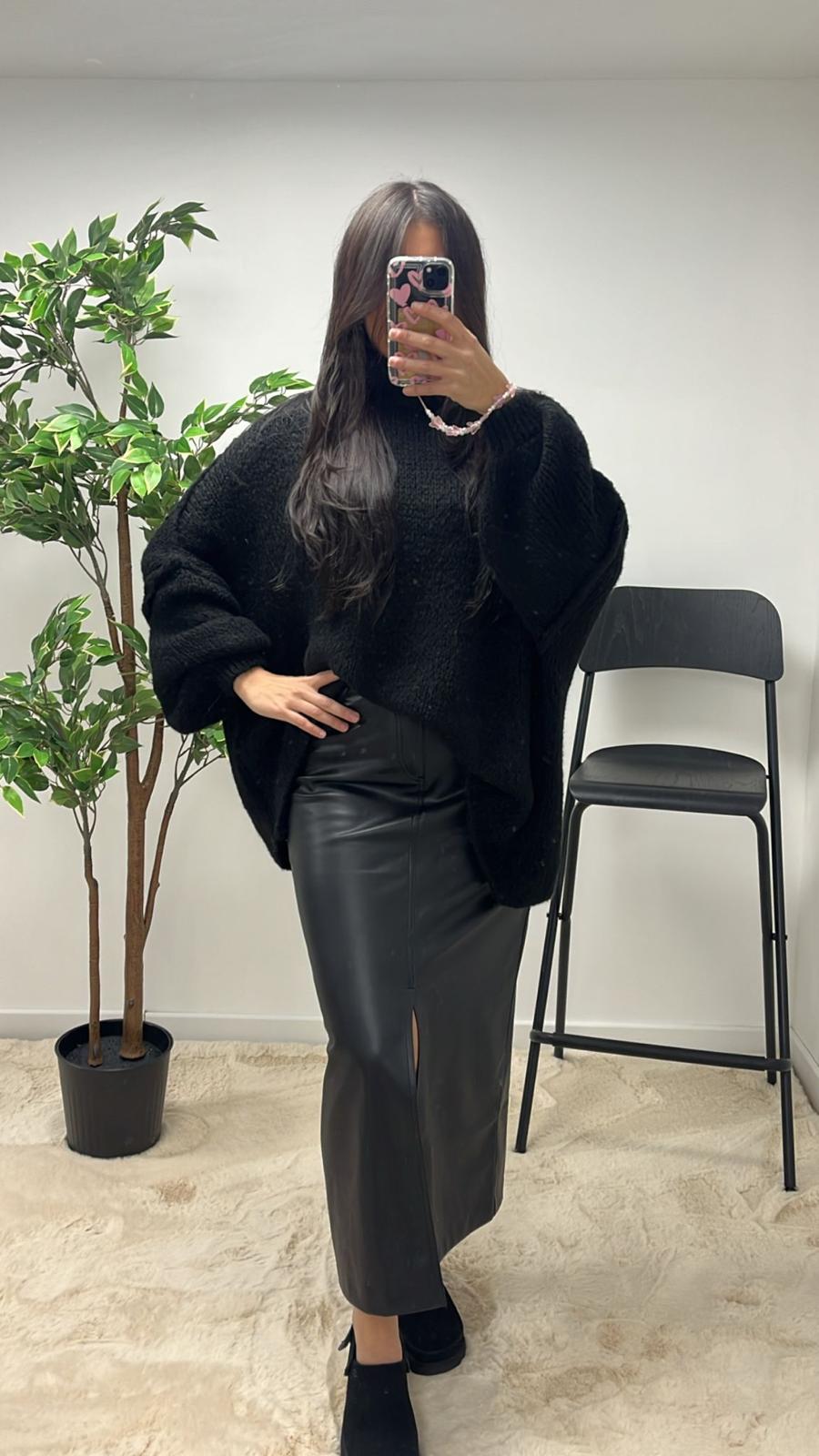 PULL EN MAILLE NOIR