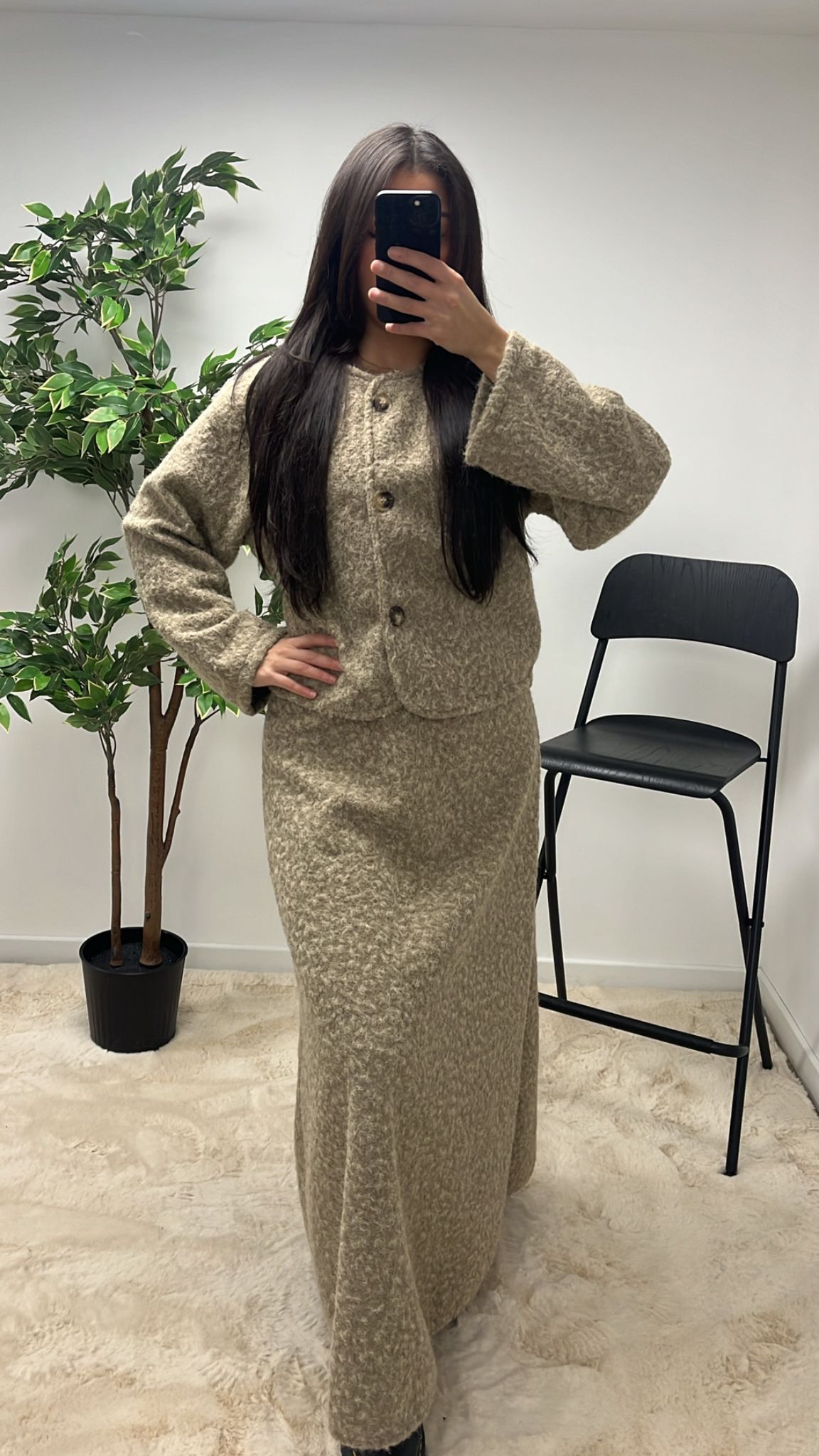 ENSEMBLE JUPE CAMEL
