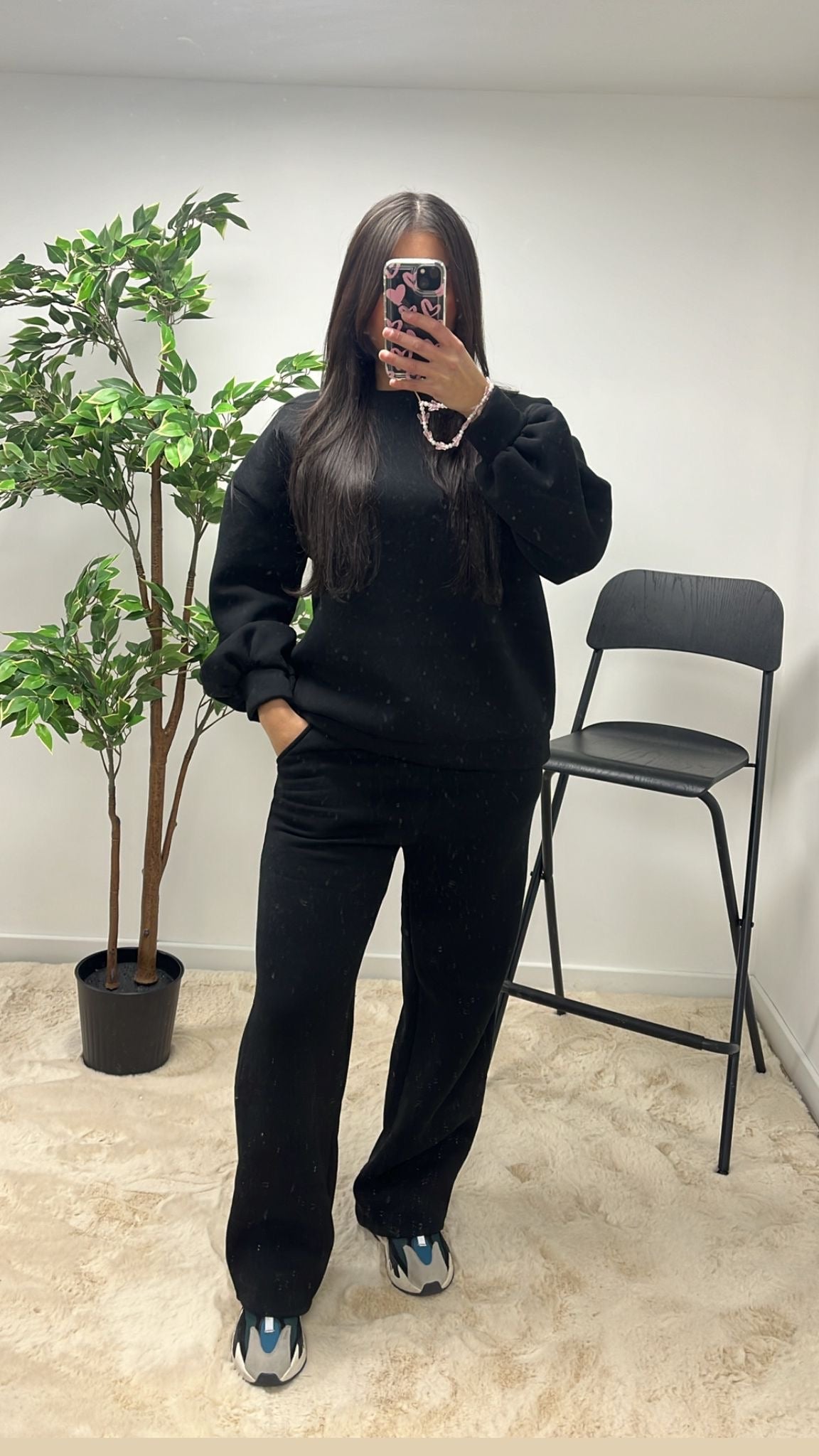 ENSEMBLE JOGGING PULL NOIR