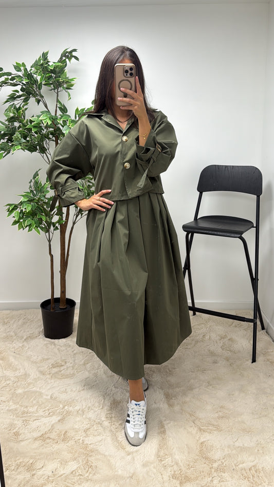 Ensemble trench kaki
