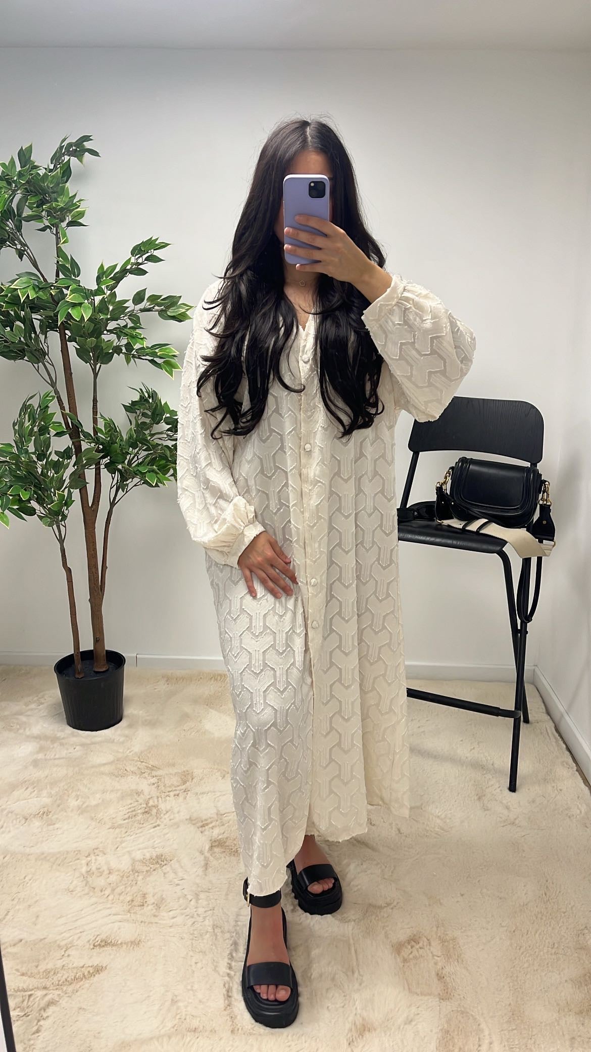 ROBE CAFTAN BLANC