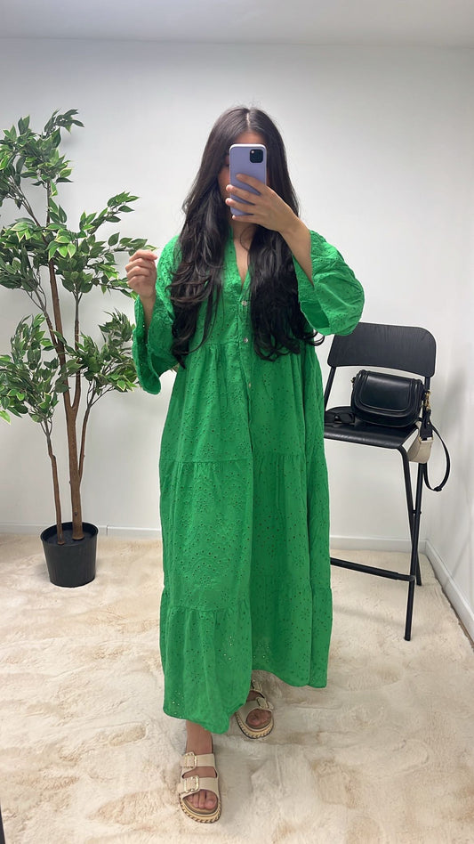 ROBE INSPI BOHEME VERT