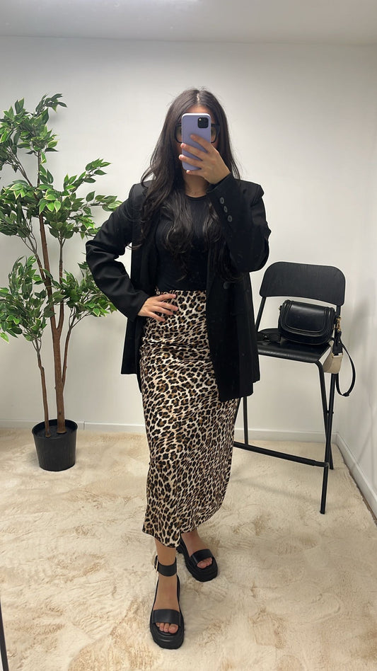 JUPE LONGUE LEOPARD